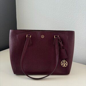 Tory Burch Bag - Robinson Saffiano Leather Tote in Burgundy